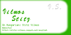 vilmos stitz business card